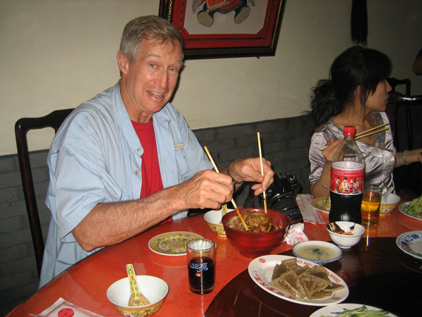 Jay giving chopsticks lessons 10 years ago