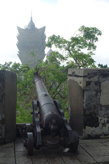 The Mount Fortress... notice the canon is pointed towards the casino in the background 