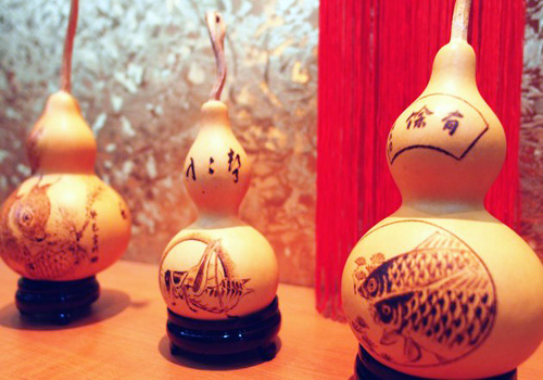 magical fire painted cucurbit