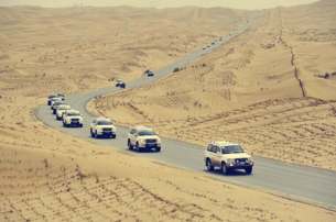 Highway in the Taklamakan Desert