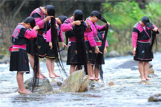 Longsheng Red Yao's long hair