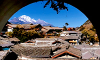 Mill wheels, the symbolic attraction of Lijiang ancient town, an example for natural and cultural travel highlight to Yunnan province.
