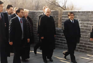 Russian President Putin Climbed up the Badaling Great Wall